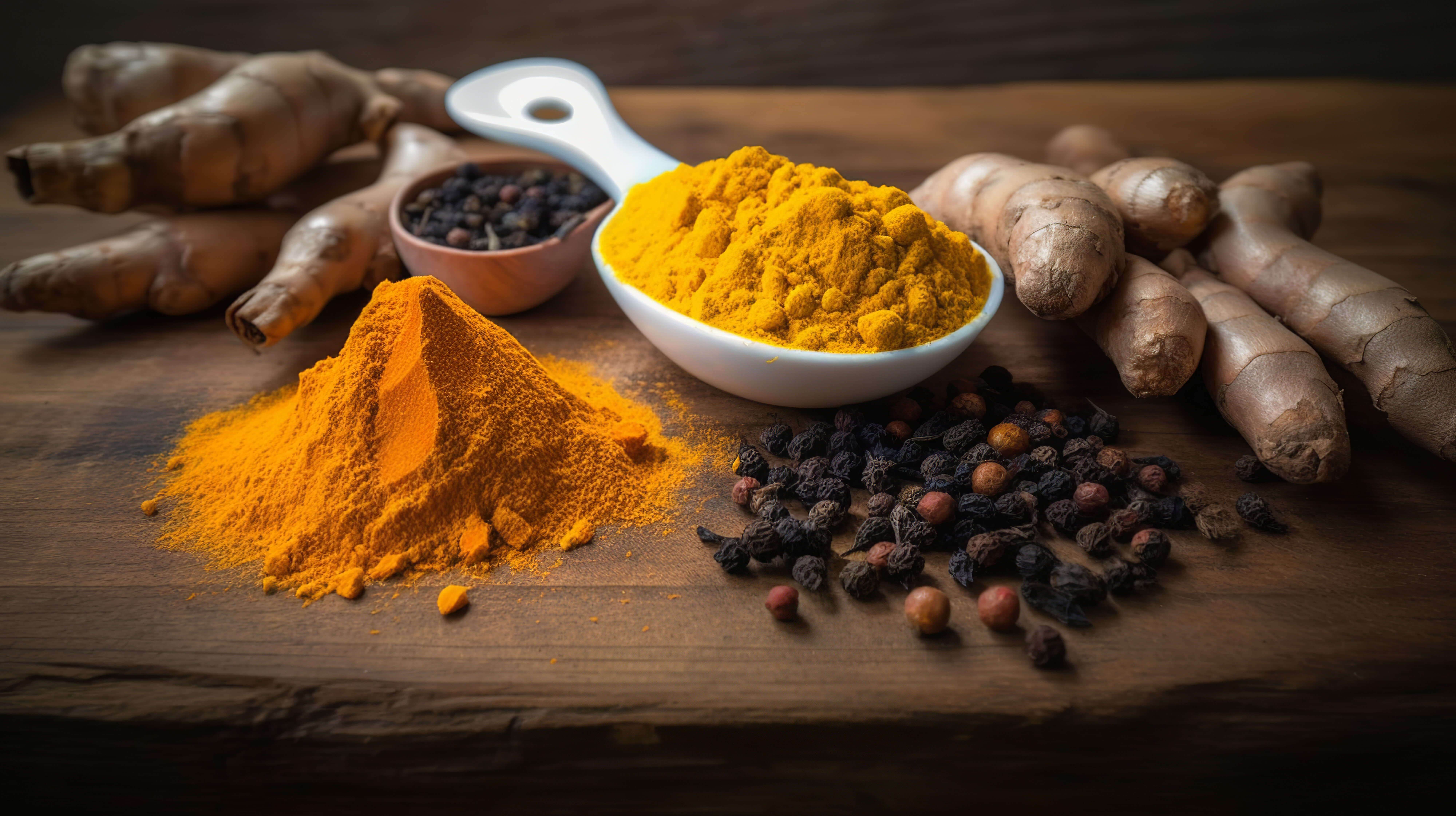 куркума, чорний перець