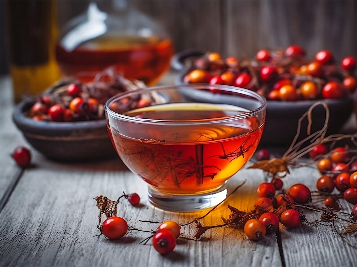 чай з шипшини 