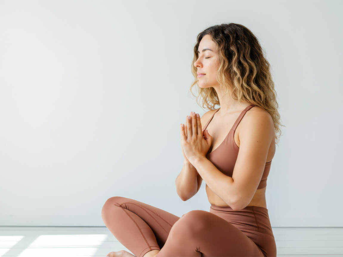 жінка, концентрація, медитація 