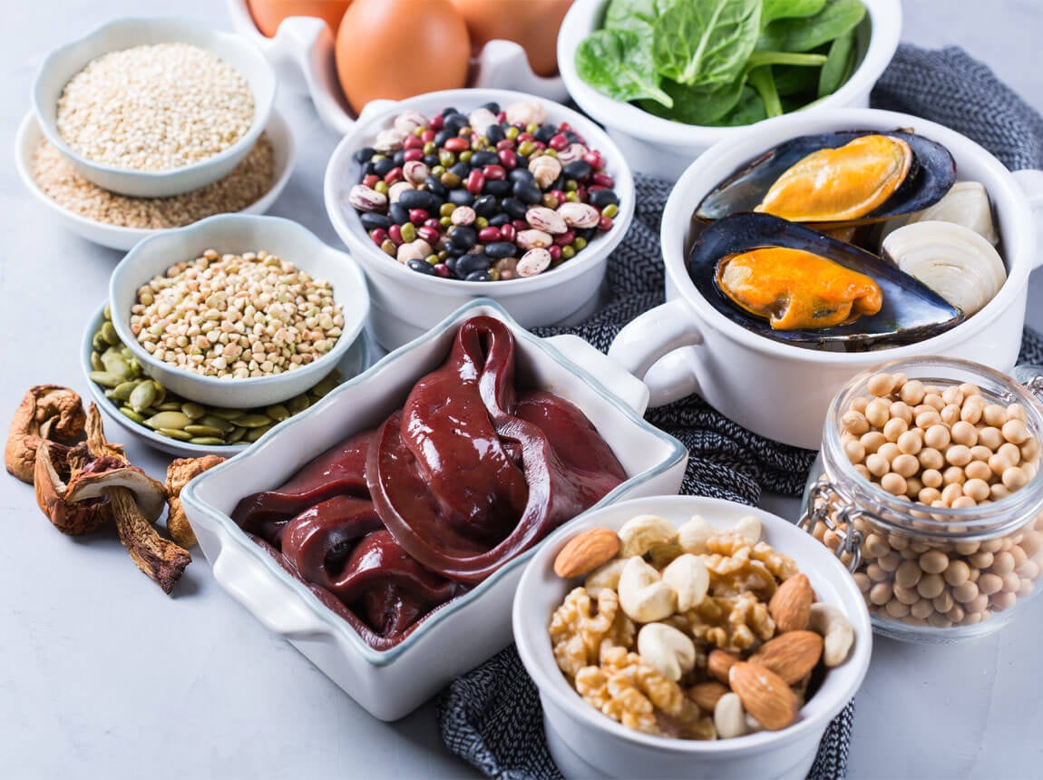 продукти, багаті на залізо 