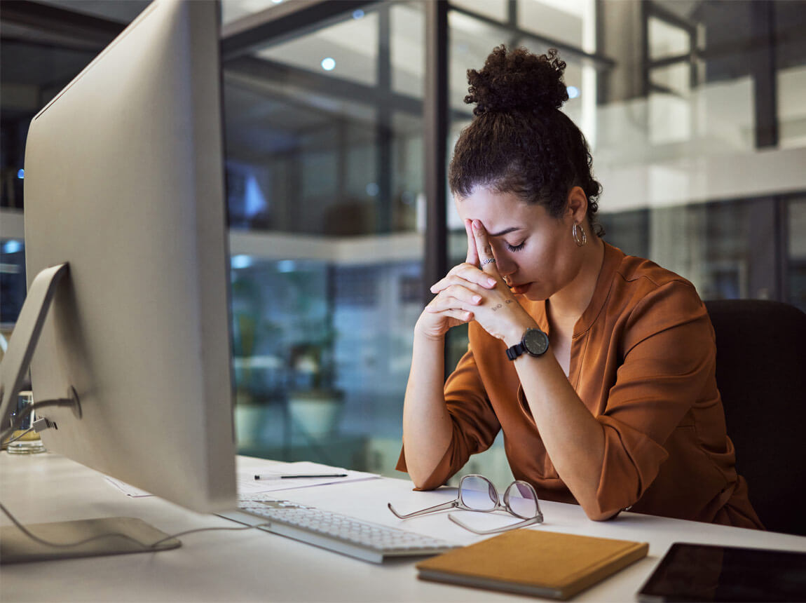 жінка - стрес, нерви