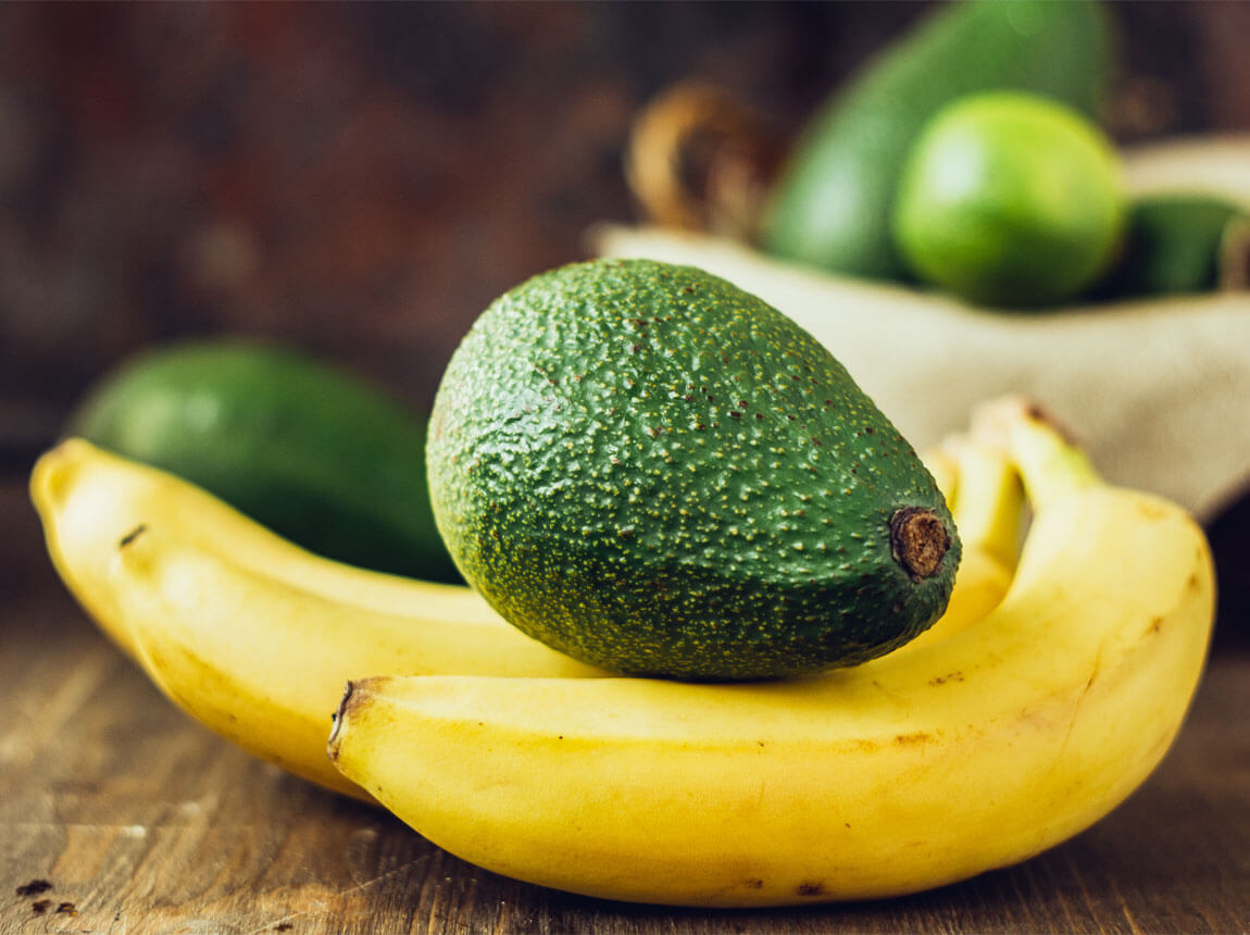 банан та авокадо 