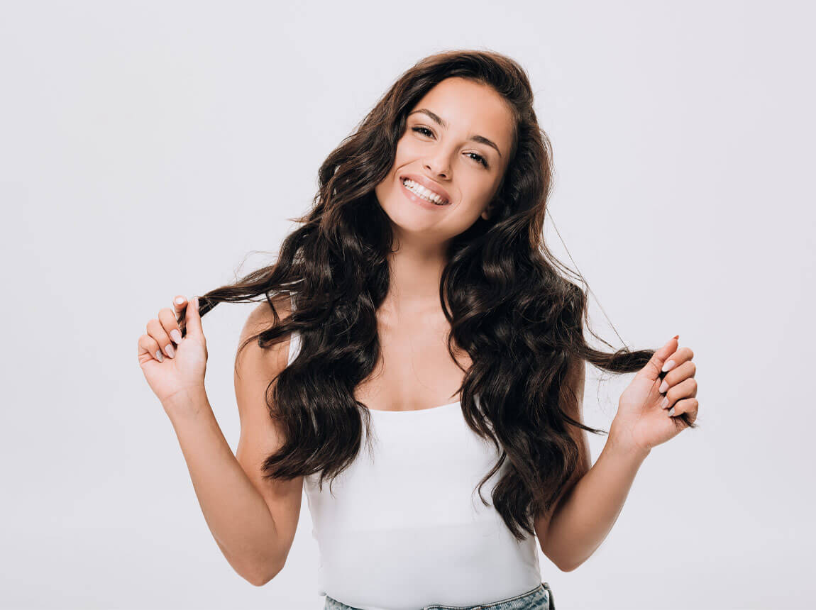 жінка - гарне волосся, женьшень 