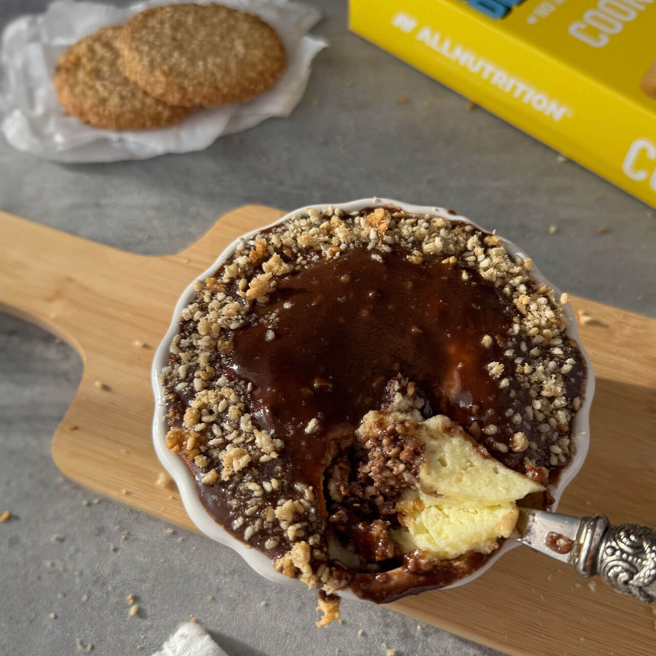 однопорційний чізкейк на печивовій основі