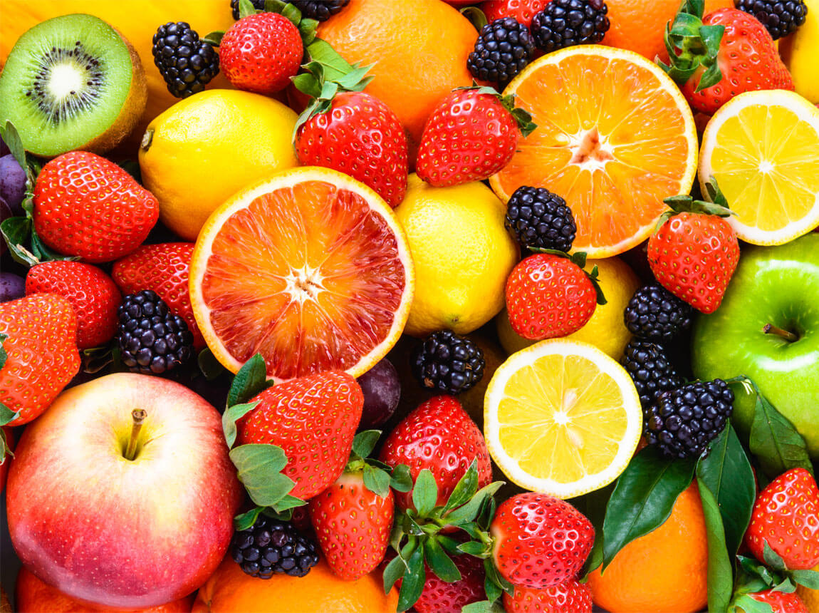 фрукти в желе