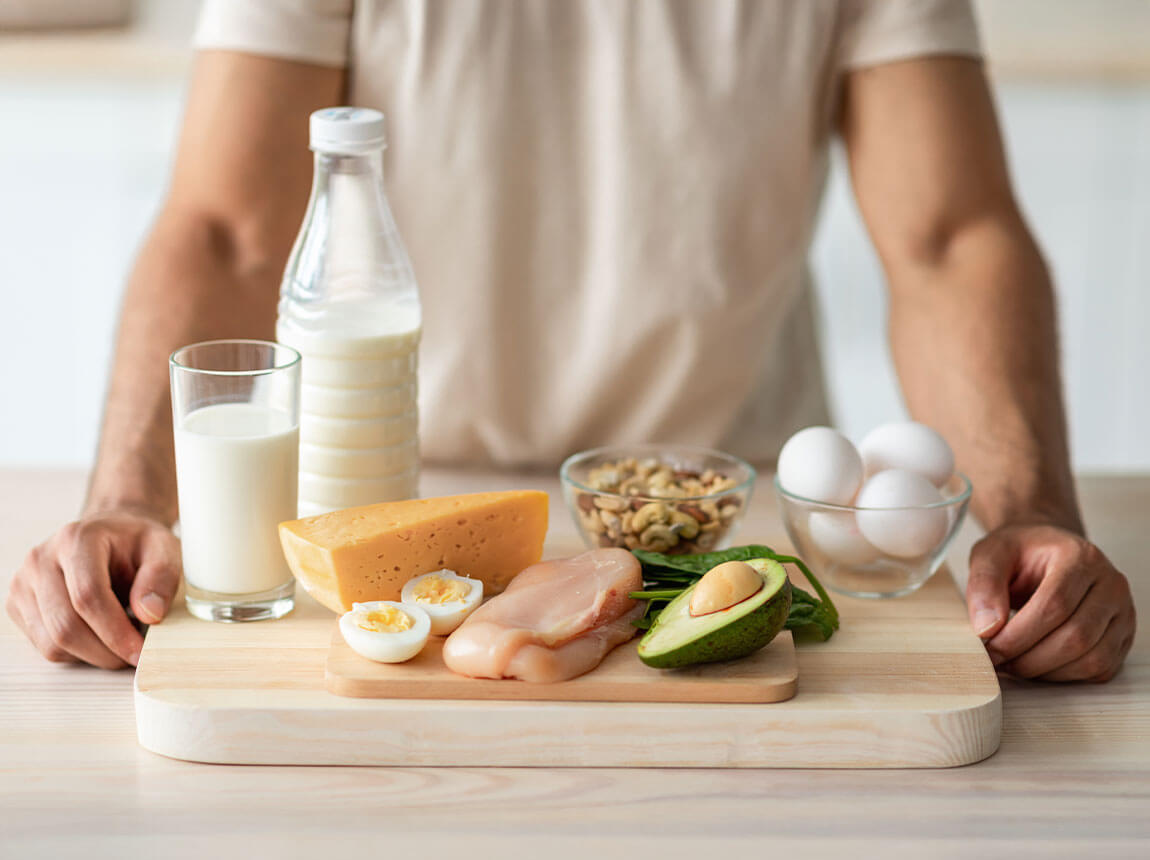 чоловік - продукти з високим вмістом білка