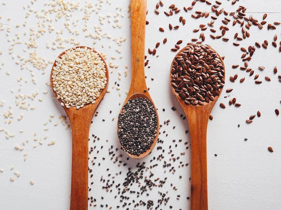 насіння чіа, лляне насіння &mdash; клітковина