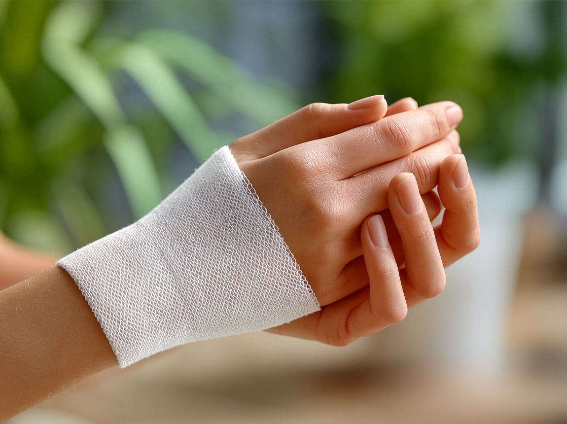 рука з бинтом 