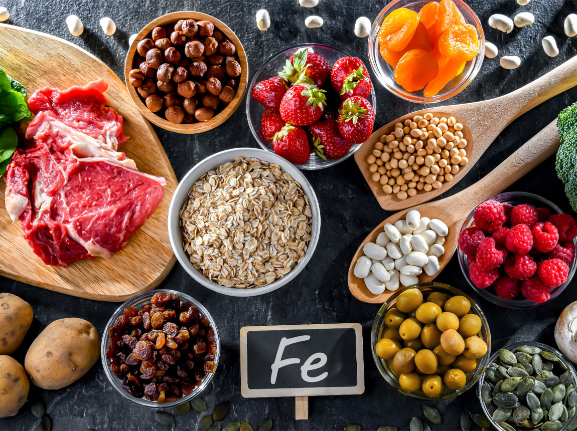 продукти, багаті на залізо 