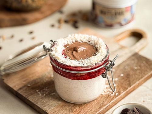 Рецепт нічної каші з сиром і кокосом