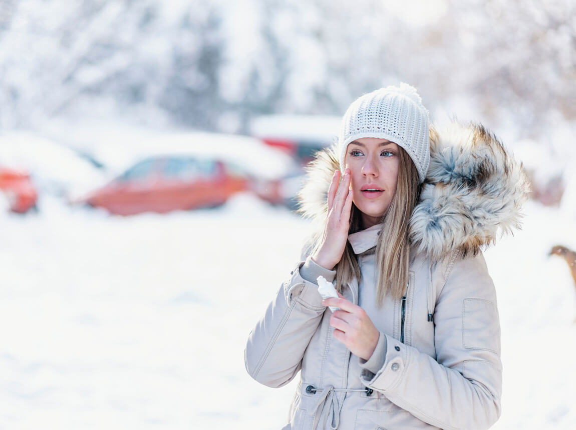 жінка - здорова шкіра взимку