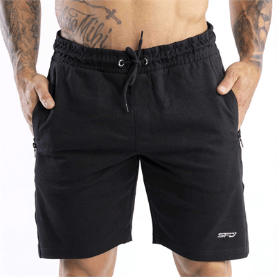 SFD WEAR Man's Shorts Zip Pockets Black