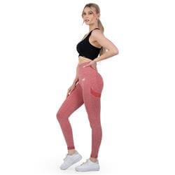 Seamless Leggings Push UP Red Melange