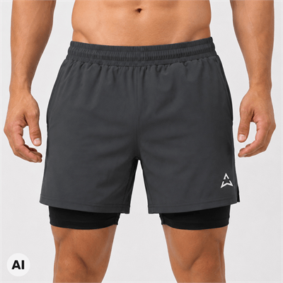 Allwear Шорти Runner 2в1 GRAPHITE