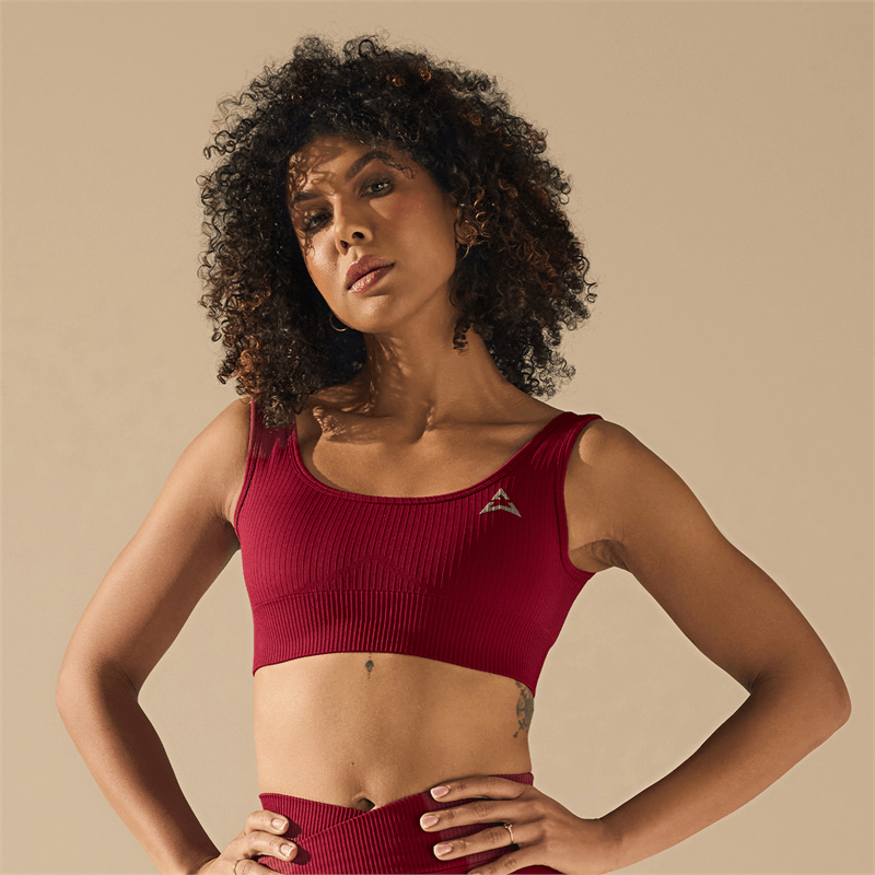 Allwear БЕЗШОВНИЙ СПОРТИВНИЙ ТОП BURGUNDY