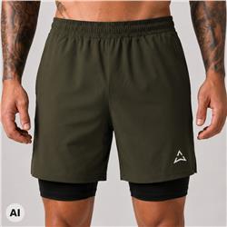 Шорти Runner 2в1 KHAKI