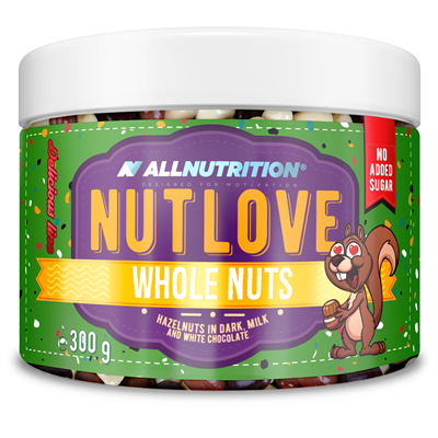 ALLNUTRITION NUTLOVE WHOLENUTS – Ліщинові горіхи в темному, молочному та білому шоколаді