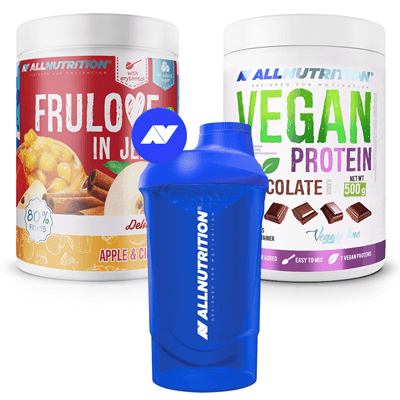 ALLNUTRITION Vegan Protein 500g+Shaker+FRULOVE In Jelly 1000g