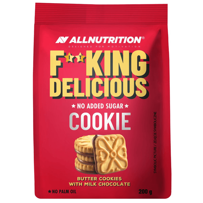 ALLNUTRITION 4 x Fitking Cookie Butter Cookies With Milk Chocolate 200g